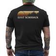 East Schodack Ny Vintage Evergreen Sunset Eighties Retro Men's T-shirt Back Print