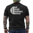 Eat Sleep Baseball Repeat For Player Vintage Funny Baseball Funny Gifts Mens Back Print T-shirt