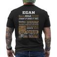 Egan Name Gift Egan Born To Rule V2 Mens Back Print T-shirt