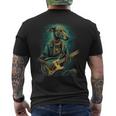 Electric Guitar Rock Music Italian Greyhound Dog Mens Back Print T-shirt
