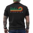 Evergreen Vintage Stripes Alberton Montana Men's T-shirt Back Print
