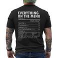 Everything On The Menu Nutrition Facts Thanksgiving Food Men's T-shirt Back Print