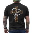 Faith Christian Men Womens Leopard Cheetah Print Religion Mens Back Print T-shirt