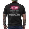 Fatima Name Gift Fatima Hated By Many Loved By Plenty Heart Her Sleeve V2 Mens Back Print T-shirt