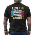 First Day Of Kindergarten Level Unlocked Game Back To School Mens Back Print T-shirt