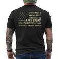 I Fix Stuff And I Know Things Handyman Handy Dad Fathers Day Men's Back Print T-shirt