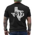 Fort Worth Arlington Area Code 817 Texas Souvenir Men's T-shirt Back Print