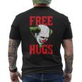 Free Hugs Clown Lazy Halloween Costume Scary Creepy Horror Mens Back Print T-shirt