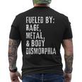 Fueled By Rage Metal & Body Dysmorphia Apparel Men's T-shirt Back Print