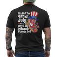 Funny 4Th Of July Hot Dog Wiener Comes Out Adult Humor Gift Humor Funny Gifts Mens Back Print T-shirt