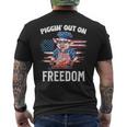 Funny 4Th Of July Pig Grilling Bbq Party Barbecue Pig Grill Gifts For Pig Lovers Funny Gifts Mens Back Print T-shirt
