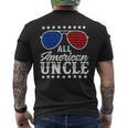 Funny All American Uncle Sunglasses Usa 4Th Of July Mens Back Print T-shirt