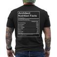 Funny Architect Nutrition Facts Life Of Architecture Student Mens Back Print T-shirt