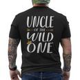 Funny Awesome Uncle Of The Wild One Thing 1St Birthday Funny Gifts For Uncle Mens Back Print T-shirt