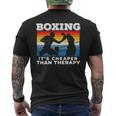 Funny Boxing Cheaper As Therapy Boxer Knockout Sparring Mens Back Print T-shirt