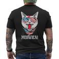 Funny Cat 4Th Of July Meowica American Flag Usa Patriotic Patriotic Funny Gifts Mens Back Print T-shirt
