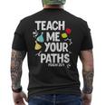 Funny Christian Teach Me Your Paths Faith Based Bible Verse Men's Crewneck Short Sleeve Back Print T-shirt