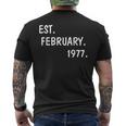 Funny Est February 1977 41St Years Old 41 Birthday Gif Mens Back Print T-shirt