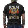 Funny Fathers Day Dog Pitbull Dad Retro Vintage Funny Gifts For Dad Mens Back Print T-shirt