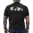 Ghost Cow Halloween Farm Animals Pumpkin Spooky Season Men's T-shirt Back Print