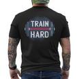 Funny Gym Train Hard Quote Inspiration Workout Weightlifting Mens Back Print T-shirt