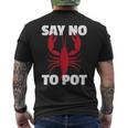 Funny Lobster Say No To Pot Lobster Mens Back Print T-shirt