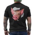 Pig Pig Lover Farm Animal Farming Livestock Pig Men's T-shirt Back Print