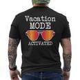 Funny Vacation Mode Activated | Summer Beach Sunglasses Vacation Funny Gifts Mens Back Print T-shirt