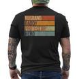 Funny Vintage Husband Daddy Protector Hero Fathers Day Dad Mens Back Print T-shirt