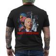 Funny Xmas Joe Biden Merry Christmas Funny 4Th Of July Mens Back Print T-shirt