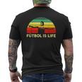 Futbol Is Life Retro Vintage Mens Back Print T-shirt