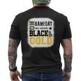 On Gameday Football We Wear Gold And Black Leopard Print Men's T-shirt Back Print