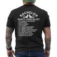 Getting Married Groom Bachelor Party Checklist Men's T-shirt Back Print