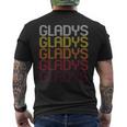Gladys Retro Wordmark Pattern Vintage Style Men's T-shirt Back Print