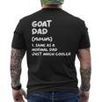 Goat Dad Definition Funny Mens Back Print T-shirt