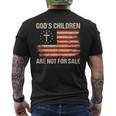 Gods Children Are Not For Sale Funny Saying Patriotic Flag Patriotic Funny Gifts Mens Back Print T-shirt