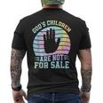 Gods Children Are Not For Sale Retro Tie Dye Retro Gifts Mens Back Print T-shirt