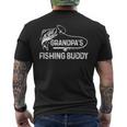 Grandpas Fishing Buddy Cool Father-Son Team Young Fisherman Mens Back Print T-shirt