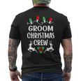 Groom Name Gift Christmas Crew Groom Mens Back Print T-shirt