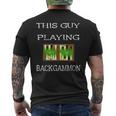 This Guy Playing Backgammon Board Game Dice Strategy Player Men's T-shirt Back Print