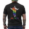 Hail Gay Satan Lgbt Goth Gay Pride Funny Hail Gay Satan Mens Back Print T-shirt