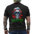Halloween Dadster Skeleton With Red Sunglasses Dad Skull Men's T-shirt Back Print