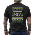 Hanukkah Sweater And Chill Ugly Christmas Sweater Men's T-shirt Back Print