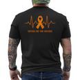 Heartbeat Enough End Gun Violence Awareness Orange Ribbon Mens Back Print T-shirt