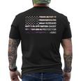 Husband Daddy Protector Hero Fathers Day Dad Papa Idea Men's Back Print T-shirt