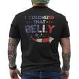 I Colonized That Belly 4Th Of July Pregnancy Dad Matching 1 Mens Back Print T-shirt