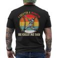 I Created A Monster He Call Me Dad Baseball Fathers Day Mens Back Print T-shirt