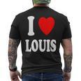 I Heart Love Louis Cute Matching Couple Spouse Mens Back Print T-shirt