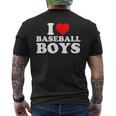 I Love Baseball Boys I Heart Baseball Boys Funny Mens Back Print T-shirt