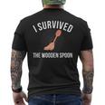I Survived The Wooden Spoon Spoon Survivor Mens Back Print T-shirt